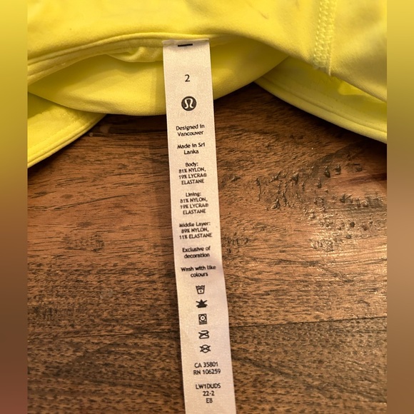 NWT lululemon align tank. Color-electric lemon - Picture 4 of 5